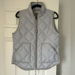 J. Crew Light Blue/Gray Quilted Vest